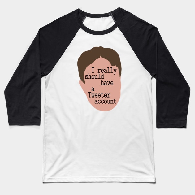 Dwight Schrute Really Should Have a Tweeter Account Baseball T-Shirt by Xanaduriffic